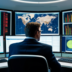 A professional cybersecurity analyst, fully clothed in a modest business suit, focused intently on multiple large screens displaying complex network logs, data streams, and security alerts in a modern, well-lit Security Operations Center (SOC). The analyst's expression is serious and concentrated, resembling someone solving a critical puzzle. The background shows advanced workstations and a secure, organized environment. safe for work, appropriate content, professional, perfect anatomy, correct proportions, natural pose, well-formed hands, proper finger count, natural body proportions, high-quality, professional photography, cinematic lighting.