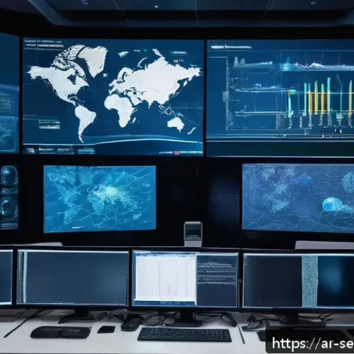 Home 32 사이버 보안 위협 대응에 대한 이해관계자 협력 - A modern corporate cybersecurity operations center in a Middle Eastern setting, featuring a diverse ...